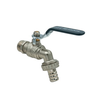 Кран шаровой водоразборный под шланг ручка Aqualink, Размер крана: 1/2" 