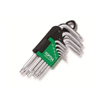 Набор ключей Torx T10-Т50 9шт короткие TOPTUL (GAAL0913) 