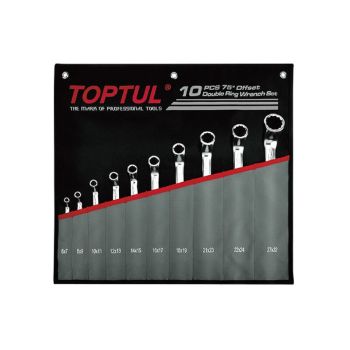 Набор ключей накидн. 6-27мм, 75° 10 шт. TOPTUL (GPCI1001) 