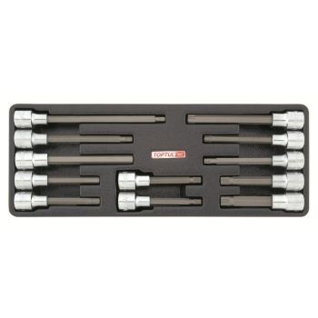 Набор-сет бит под трещотку 1/2" EXTRA LONG 12шт. 136х364мм TOPTUL (GAAT1202) 