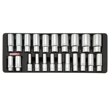 Набор-сет головок 1/2" удлин. 8-32мм 22шт. 434х176мм TOPTUL (GAAT2202) 