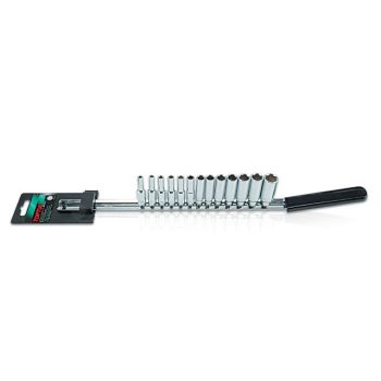 Набор головок 1/4" 4-14мм 6гр. 13шт глубок. TOPTUL (GAAQ1309) 