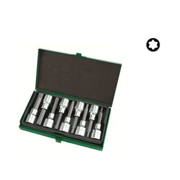 Набор бит TORX 1/2" 9пр. T20-T60 80мм TOPTUL (GAAD0906) 