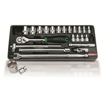 Набор-сет головок 1/2" 8-32мм 24предм. 6гр. 434х176мм TOPTUL (GCAT2402) 