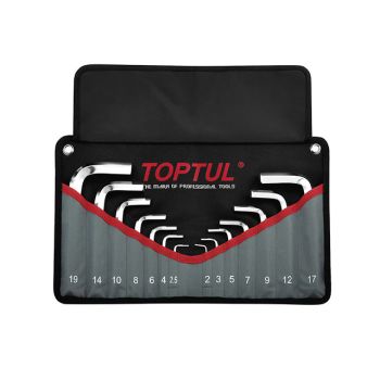 Набор ключей шестигр. 2-19мм 14шт (черное полотно) TOPTUL (GPAQ1401) 