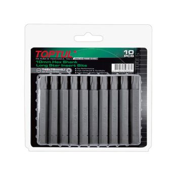 Насадка TORX T30 75мм LONG 10шт блистер TOPTUL (FSEB1230G) 