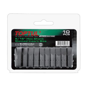 Насадка шлицевая 5/16" 1,2х6,5х30м 10шт блистер TOPTUL (FSAA106EG) 
