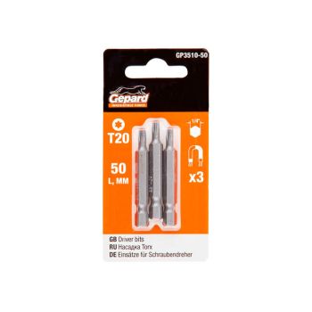 Насадка TORX T20 50мм  3шт GEPARD (GP3510-50) 