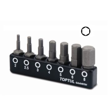 Набор бит шестигр. 2,2-8мм 7шт. TOPTUL (GAAV0701) 
