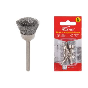 Щетка из углеродистой стали 16 мм WORTEX 