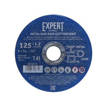 Круг отрезной 125х1.2x22.2 мм для металла и нерж. стали EXPERT STARTUL 