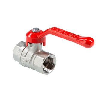 Кран шаровой СТАНДАРТ, никель, длинная рукоятка 1/2", вн.-вн. PN40 (ГОСТ) 