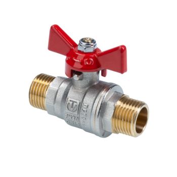 Кран шаровой «ГОСТ» с ручкой-бабочкой и наружной резьбой 1/2",  VT.419.N 