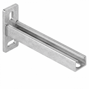 Консоль Strut 41x21х2.5х300 оцинкованная сталь, Длина консоли, мм: 300, Толщина профиля, мм: 2.5, Материал профиля: Оцинкованная сталь 