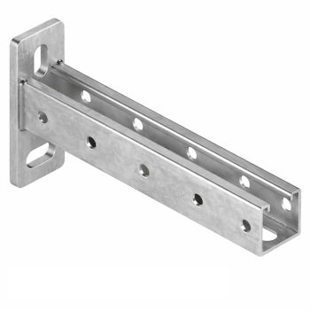 Консоль Strut 41х41х2.5х300 Оцинкованная сталь, Длина консоли, мм: 300, Толщина профиля, мм: 2.5, Материал профиля: Оцинкованная сталь 