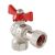 Кран шар. BASE угловой с накидной гайкой 3/4" вн.-вн. Valtec VT.266.N.0505, Размер крана: 3/4" 