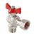Кран шар. BASE угловой с накидной гайкой 1/2" вн.-нар. Valtec VT.267.N.0404, Размер крана: 1/2" 