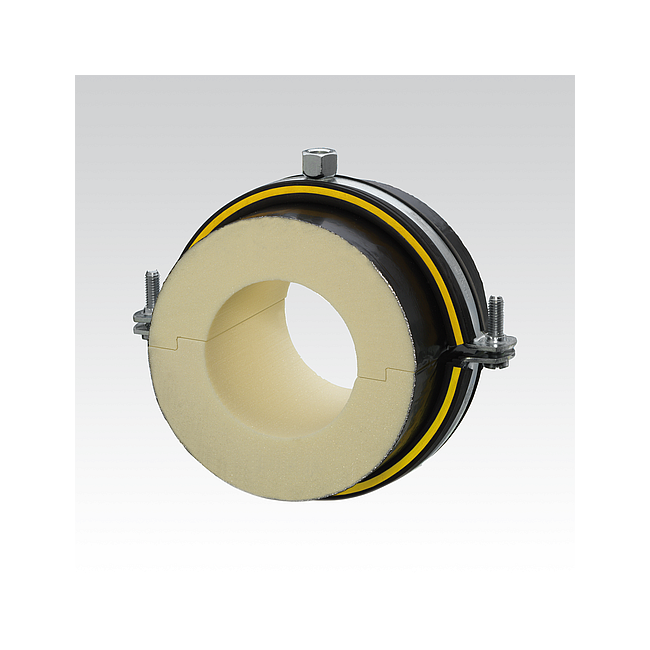 Изоляционный хомут Mupro RG 80,  изол. 30/100 из двух частей,  с виброизоляцией DGL  оцинкованный, Для трубы диаметром, мм: 33,7, Метрическая резьба: М10 