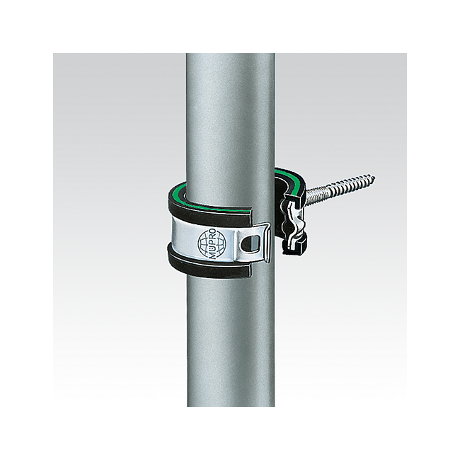 Хомут Mupro Safety Clip, с DGL зеленый, Для трубы диаметром, мм: 22, Метрическая резьба: M8 ,фото 2