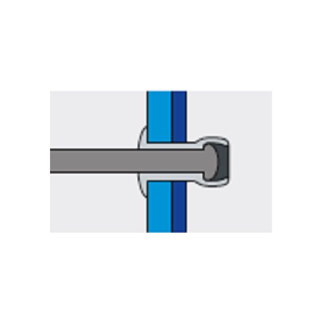 Заклепка вытяжная Ал/Ал 4,0х12 станд. бортик Bralo, Диаметр гильзы, d1 мм: 4, Длина гильзы, L  мм: 12 ,фото 4