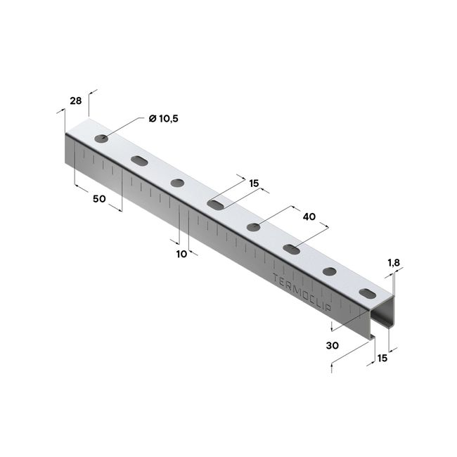 Профиль монтажный TSC 28х30х1,8-3000 Termoclip ,фото 3