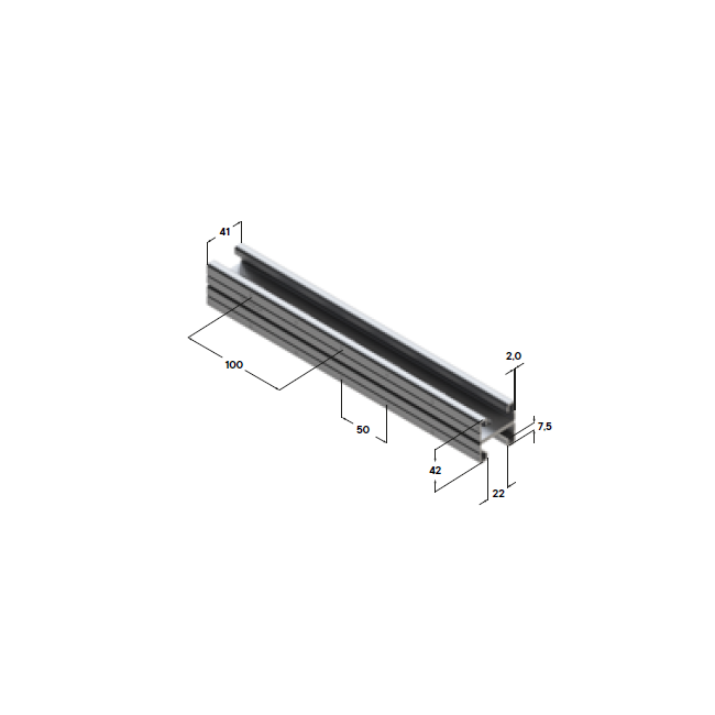 Профиль монтажный сдвоенный TSC 41х 42Dx2,0-6000 Zn275 Termoclip, Толщина профиля, мм: 2, Длина профиля, м: 6, Материал профиля: Оцинкованный Zn275 
