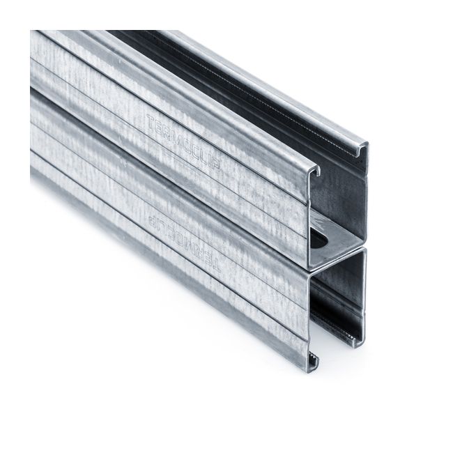 Профиль монтажный сдвоенный TSC 41х124Dx2,5-6000 Zn275 Termoclip, Длина профиля, м: 6, Материал профиля: Оцинкованный Zn275 ,фото 2