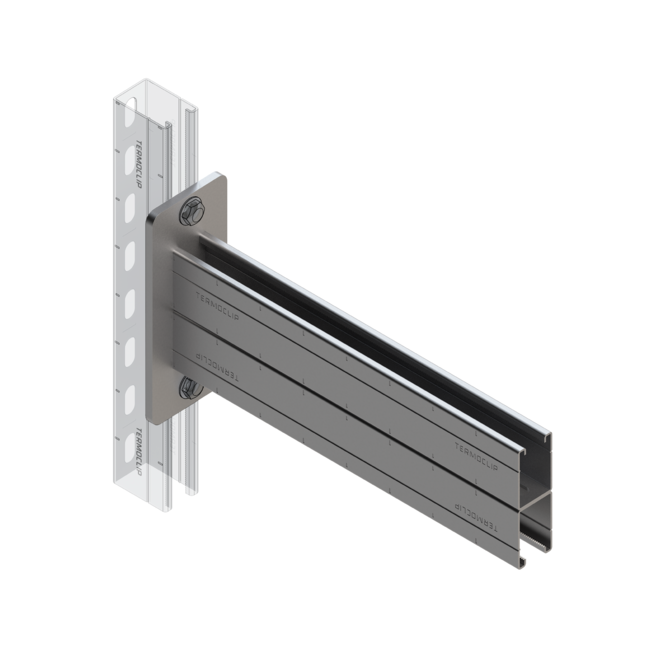 Консоль монтажная сдвоенная ТСА 41х124Dx2,5-1000 Termoclip, Длина консоли, мм: 1000, Материал профиля: Оцинкованный ,фото 3