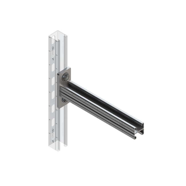 Консоль монтажная сдвоенная ТСА 41x42Dx2,0- 300 Termoclip, Длина консоли, мм: 300, Материал профиля: Оцинкованный ,фото 3