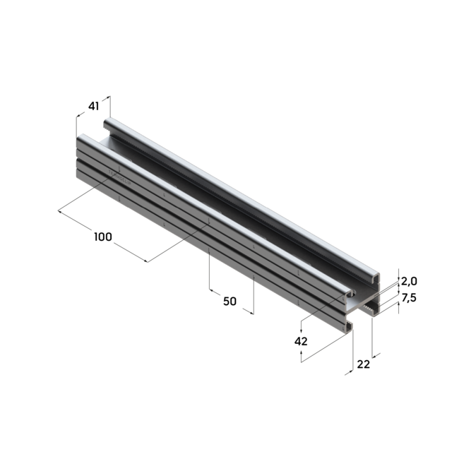 Профиль монтажный сдвоенный TSC 41х 42Dx2,0-3000 Zn275 Termoclip, Толщина профиля, мм: 2, Длина профиля, м: 3, Материал профиля: Оцинкованный Zn275 ,фото 4
