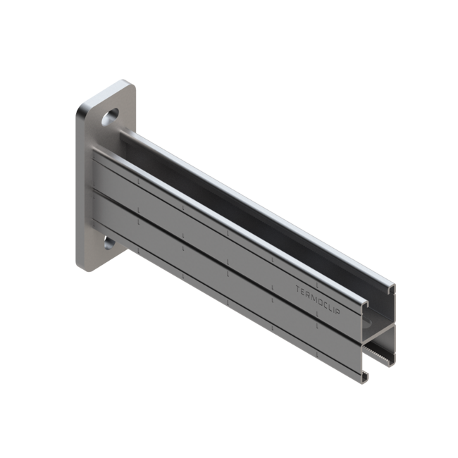 Консоль монтажная сдвоенная ТСА 41x82Dx2,0- 600 Termoclip, Длина консоли, мм: 600, Материал профиля: Оцинкованный 