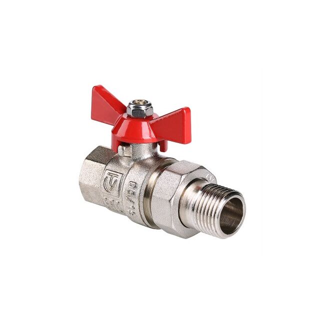 Кран шар. BASE с полусгоном 1 1/4" вн.-нар. Valtec VT.227.N.07, Размер крана: 1 1/4" 