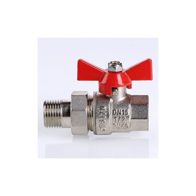 Кран шар. BASE с полусгоном 1/2" вн.-нар. Valtec VT.227.N.04, Размер крана: 1/2" ,фото 3