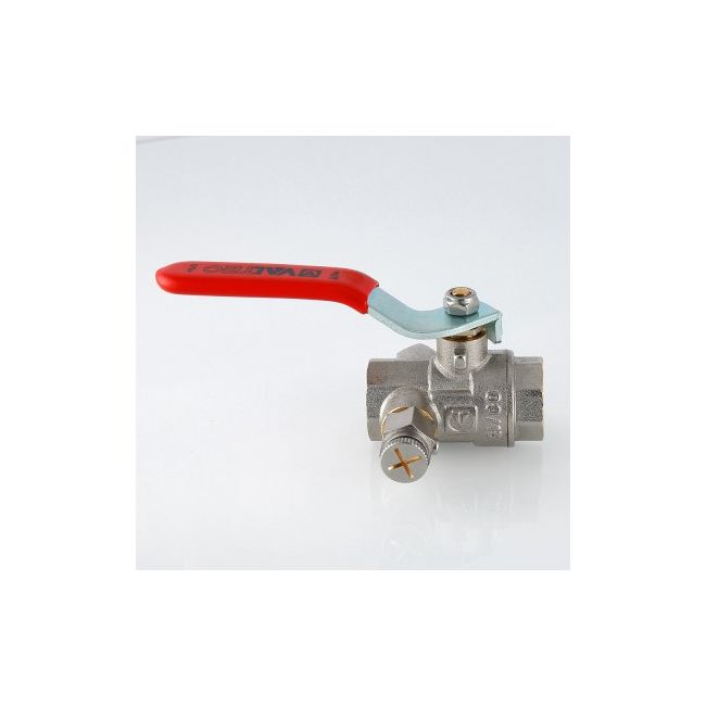 Кран шар. BASE с дренажом и воздухоотводчиком 1/2" вн.-вн. Valtec VT.245.N.04, Размер крана: 1/2" ,фото 3