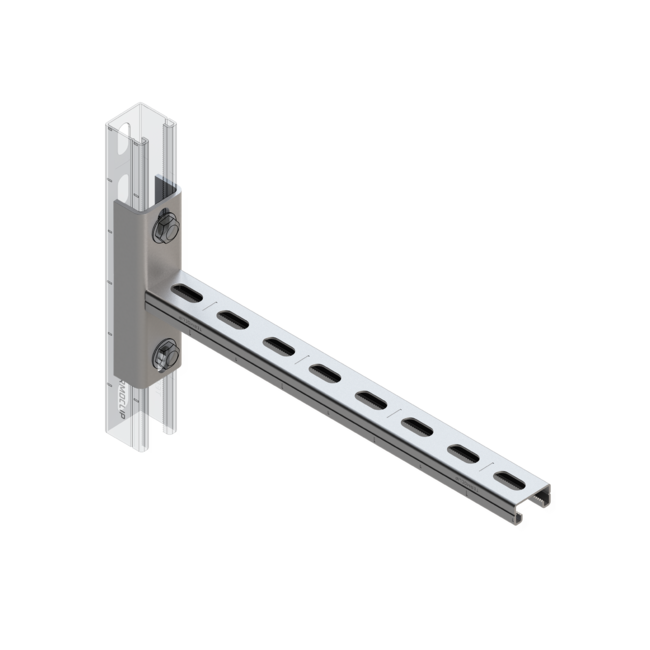 Консоль седельная TCA U 41x21x2,0- 300 Termoclip, Длина консоли, мм: 300, Материал профиля: Оцинкованный ,фото 4