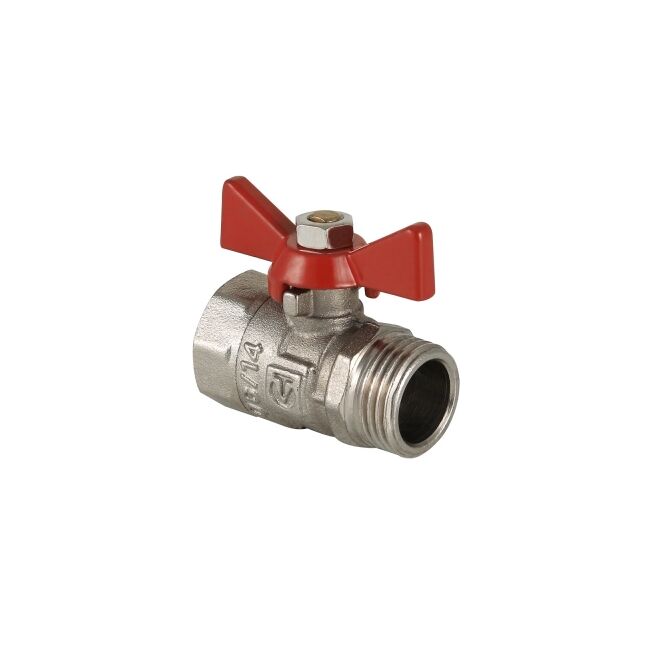 Кран шар. COMPACT, рукоятка бабочка 3/4" вн.-нар. Valtec VT.093.N.05, Размер крана: 3/4" 