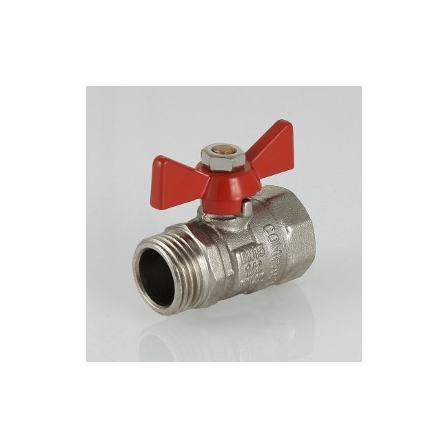 Кран шар. COMPACT, рукоятка бабочка 1/2" вн.-нар. Valtec VT.093.N.04, Размер крана: 1/2" ,фото 3