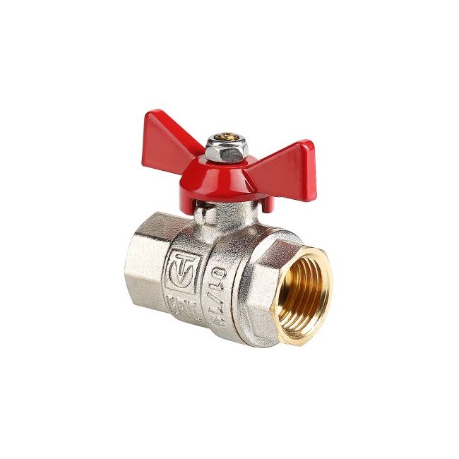 Кран шар. BASE, рукоятка бабочка 3/4" вн.-вн. Valtec VT.217.N.05, Размер крана: 3/4" 