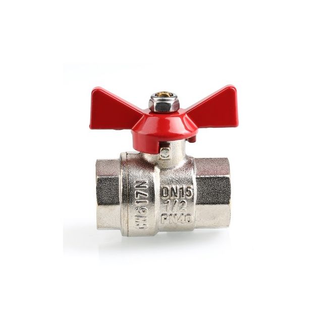 Кран шар. BASE, рукоятка бабочка 1/2" вн.-вн. Valtec VT.217.N.04, Размер крана: 1/2" ,фото 2