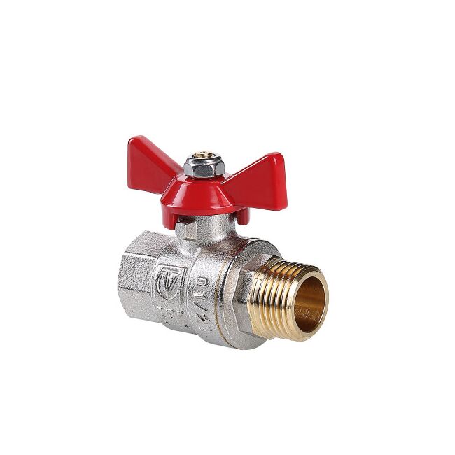 Кран шар. BASE, рукоятка бабочка 3/4" вн.-нар. Valtec VT.218.N.05, Размер крана: 3/4" 
