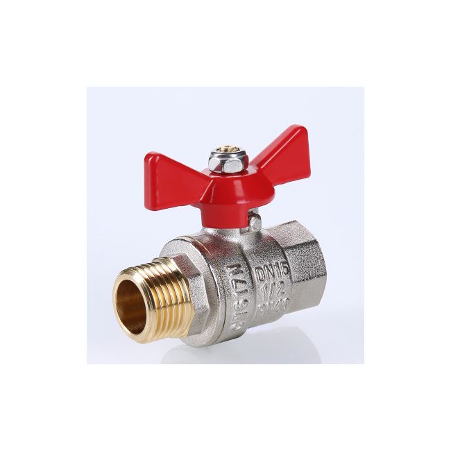 Кран шар. BASE, рукоятка бабочка 1/2" вн.-нар. Valtec VT.218.N.04, Размер крана: 1/2" ,фото 3