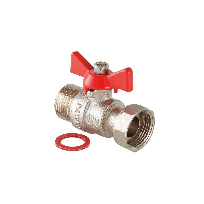 Кран шаровой с накидной гайкой 1" вн.-нар. Valtec VT.260.N.0606, Размер крана: 1" 