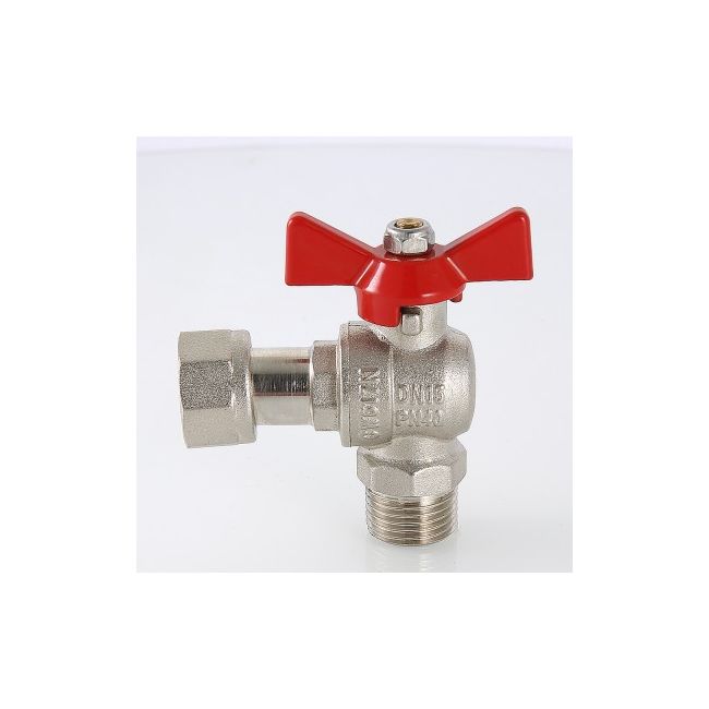 Кран шар. BASE угловой с накидной гайкой 1/2" вн.-нар. Valtec VT.267.N.0404, Размер крана: 1/2" ,фото 2