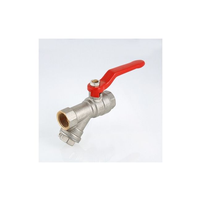 Кран шар. со встроенным фильтром, стальная рукоятка 1/2" вн.-вн. Valtec VT.292.N.04, Размер крана: 1/2" ,фото 2