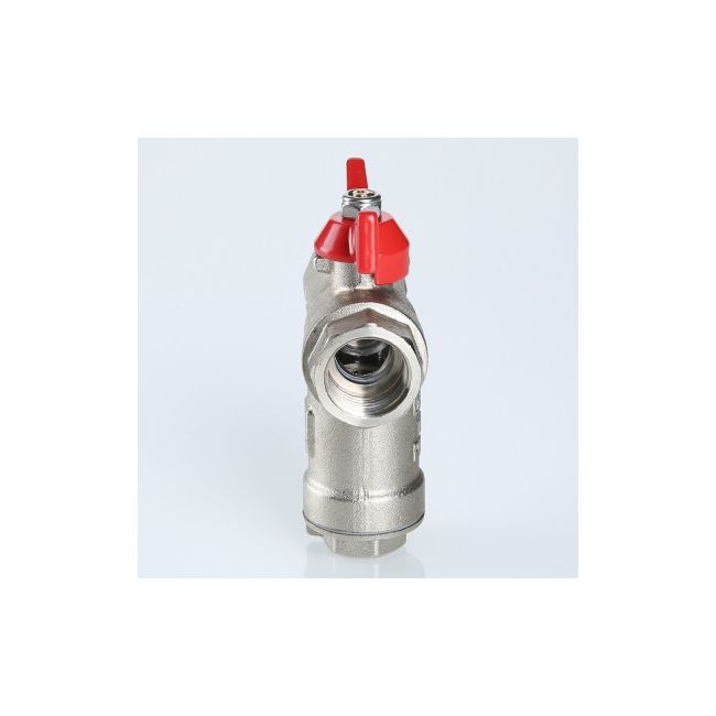 Кран шар. со встроенным прямым фильтром, рукоятка бабочка 1/2" вн.-вн. Valtec VT.294.N.04, Размер крана: 1/2" ,фото 5