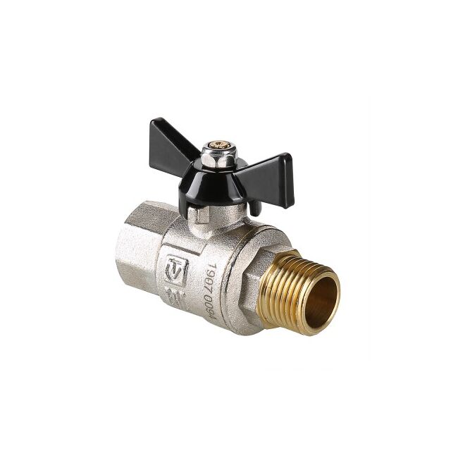 Кран шар. PERFECT, рукоятка бабочка 3/4" вн.-нар. Valtec VT.318.N.05, Размер крана: 3/4" 