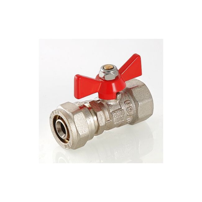 Кран шар. под обжим, рукоятка бабочка 16х1/2 вн. Valtec VT.342.N.1604 ,фото 3