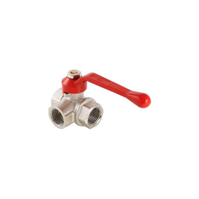 Кран шар. трехходовой, тип Т 3/4" вн.-вн.-вн. Valtec VT.361.N.05, Размер крана: 3/4" 