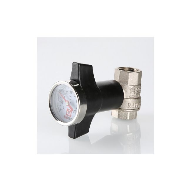 Кран шаровой c термометром, 1/2" Valtec VT.808.N.04, Размер крана: 1/2" ,фото 2