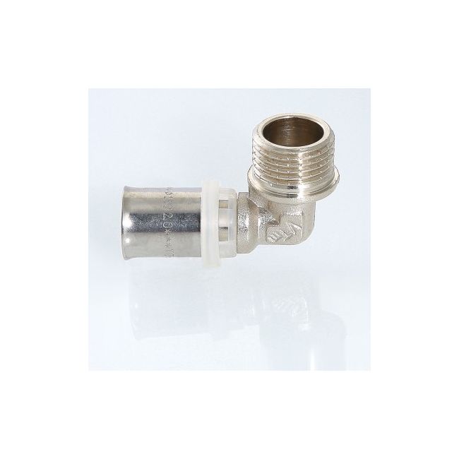 Угольник пресс с переходом на нар. р. 16х1/2" Valtec VTm.253.N.001604, Для трубы диаметром, мм: 16, Резьба подключения: 1/2" нар ,фото 2